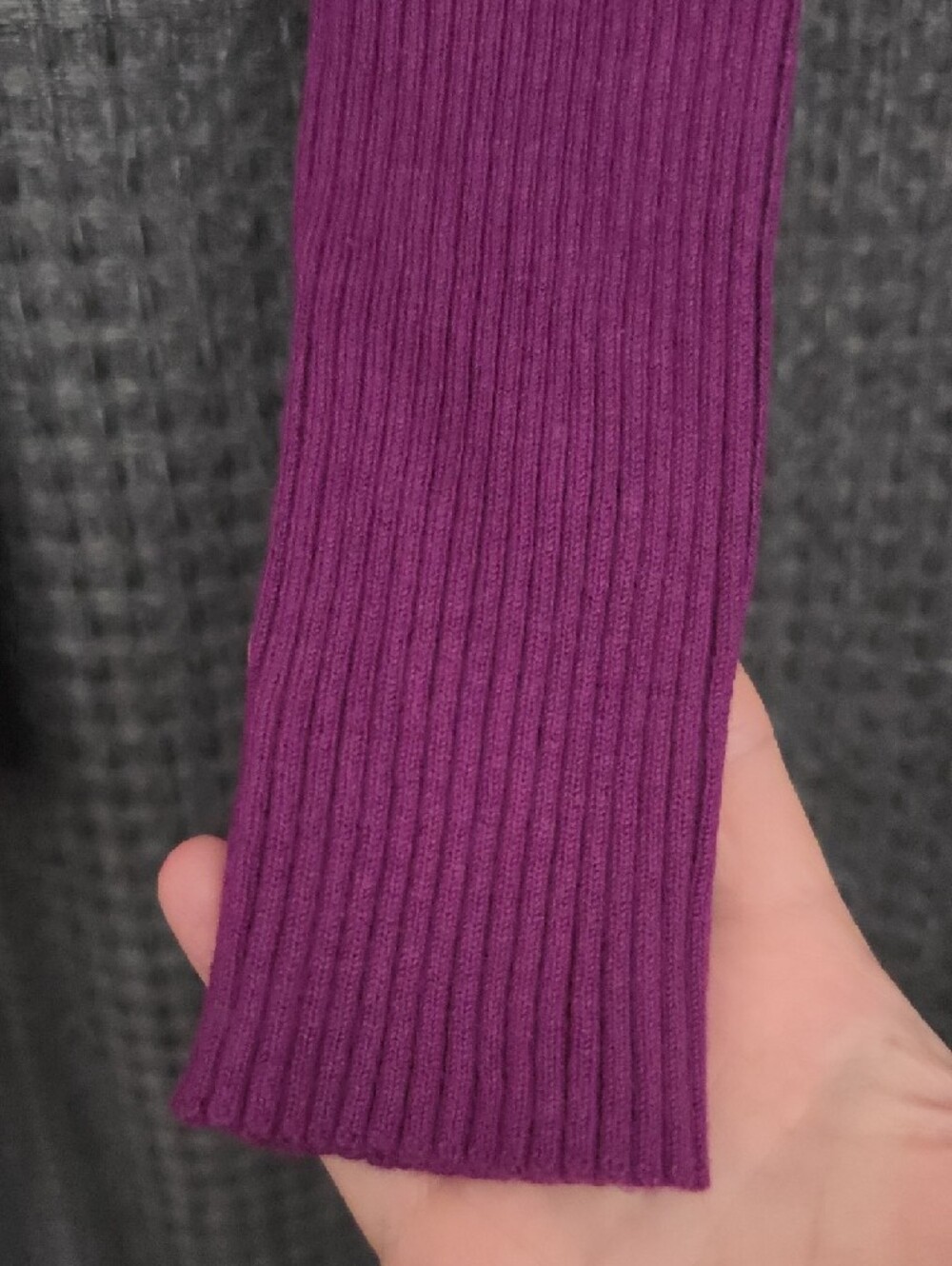 Candie's Off-the-Shoulder Ribbed Sweater - Magenta - Picture 4 of 5